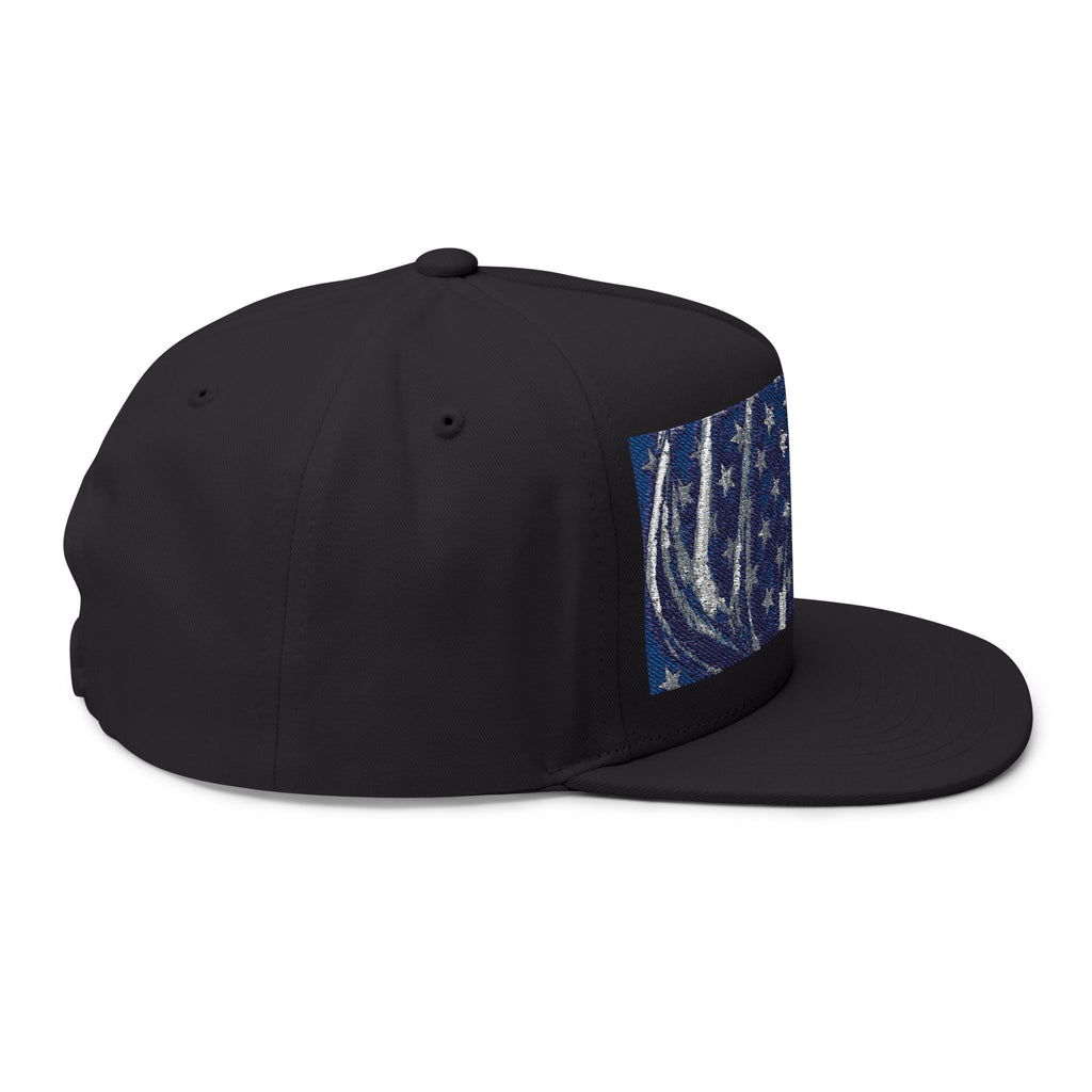 Antler Flag Flat Bill Hat -Embroidered